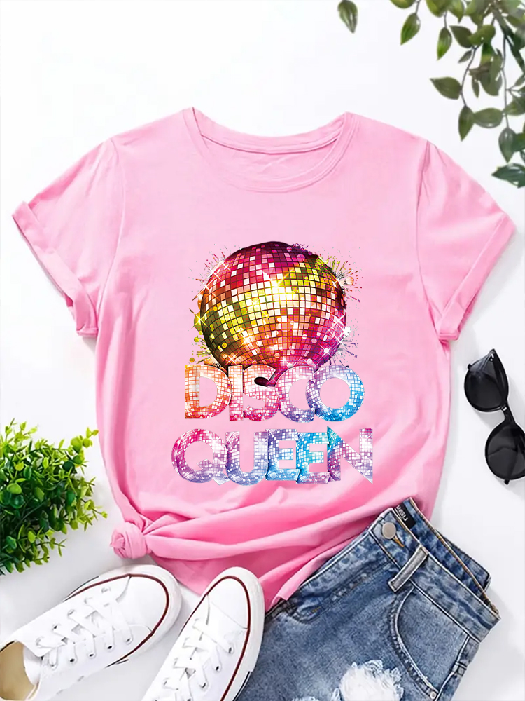 Women's Crew Neck T-Shirt, Ret - Men'S Fashion 70S 评论和价格