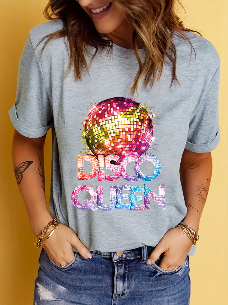 Women's Crew Neck T-Shirt, Ret - Men'S Fashion 70S 评论和价格